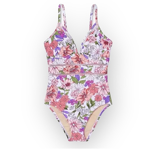 Kona Sol Other - Kona Sol women’s floral one piece swimsuit summer beach vacation resort size XL